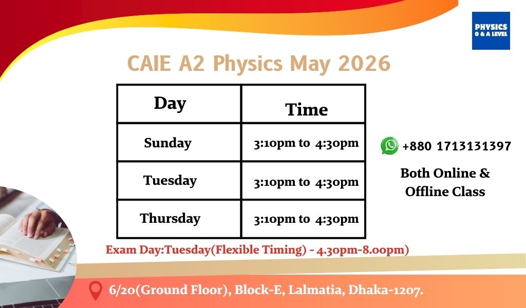CAIE A2 Physics May 2026 Examination